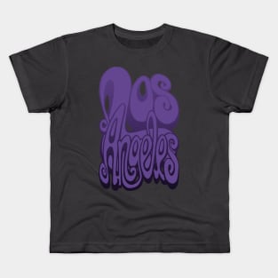 Los Angeles lettering art - ultra violet Kids T-Shirt